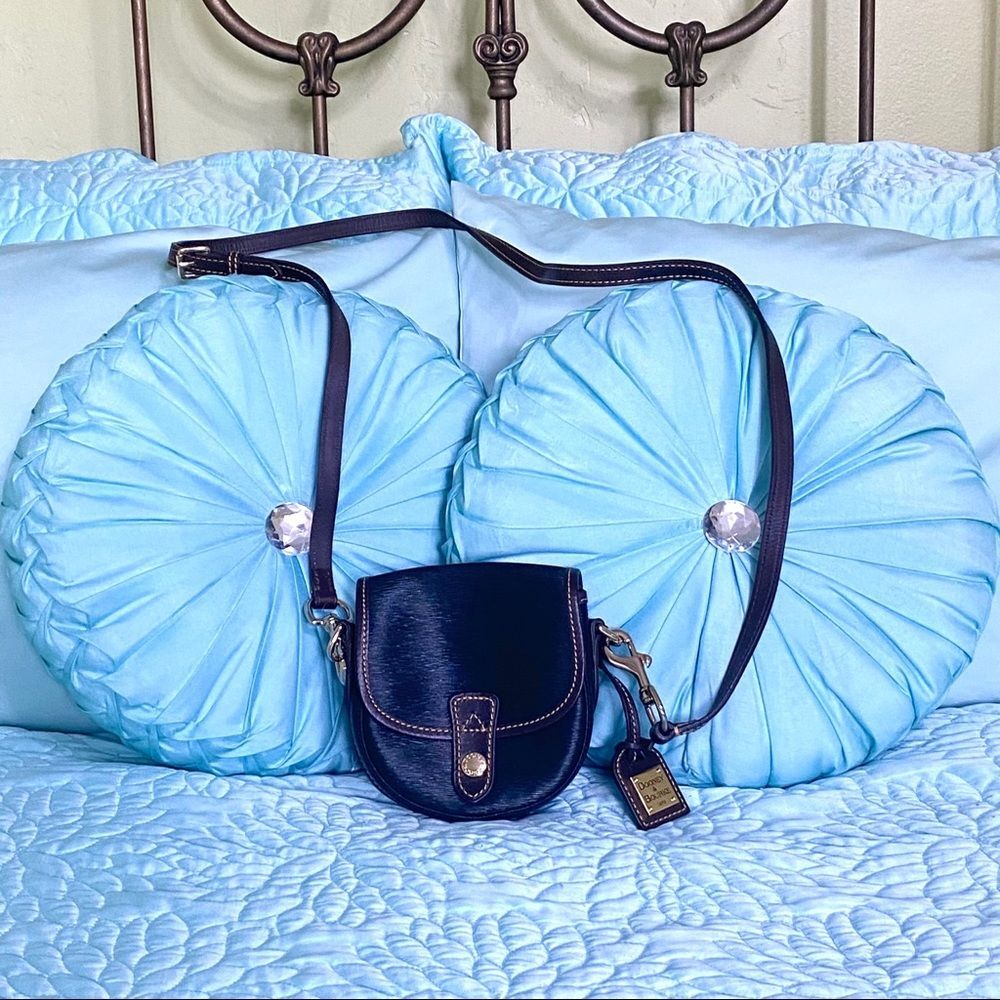 Dooney & Bourke Black Coated Cotton Crossbody Bag